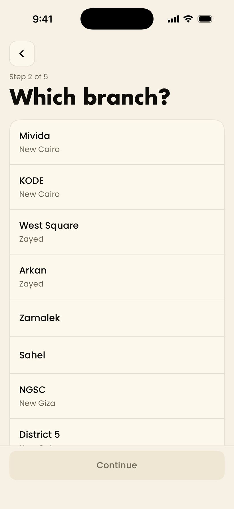 Which branch in Futura Bold